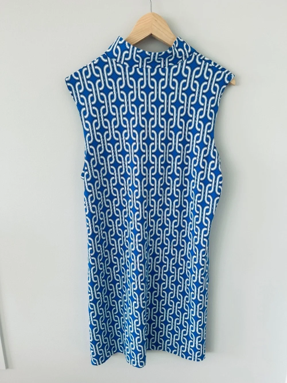 IBKUL Sleeveless Mock Dress Andrea Bright Blue SZ XL  EUC